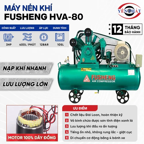 Máy nén khí piston cao áp Fusheng HVA-80 2