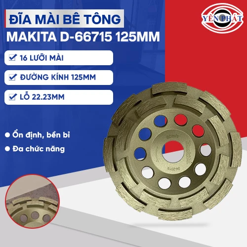 Đĩa mài bóng bê tông 125MM MAKITA D-66715 2