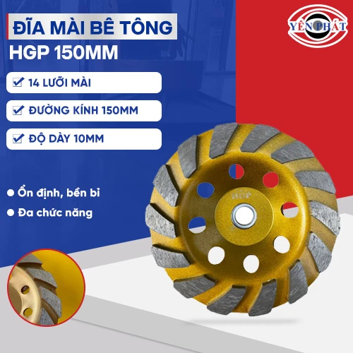 Đĩa mài bóng bê tông HGP 150mm 2