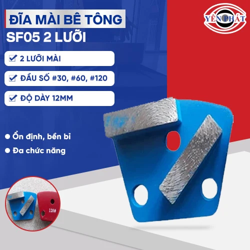 Đĩa mài bóng bê tông SF05 2 lưỡi 2