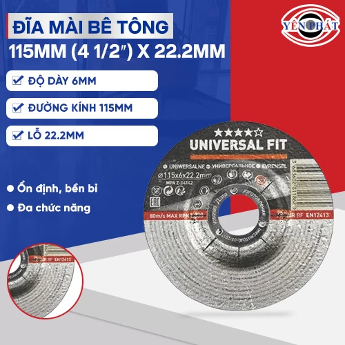 Đĩa mài đá bê tông 115mm (4 1/2″) x 22.2mm 2