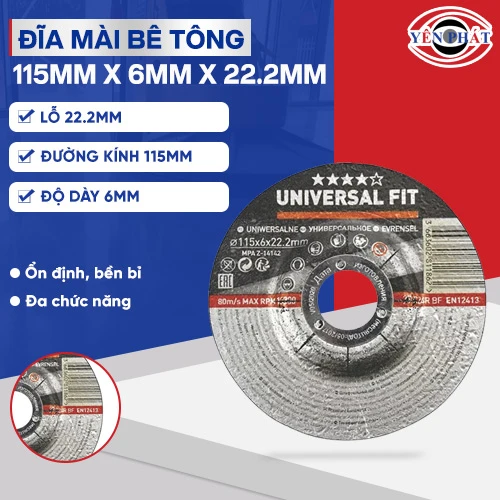 Đĩa mài đá bê tông 115mm x 6mm x 22,2mm 2
