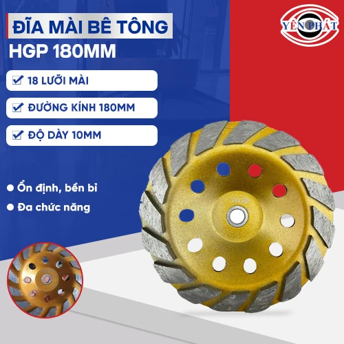 Đĩa mài đá bê tông HGP 180mm 2
