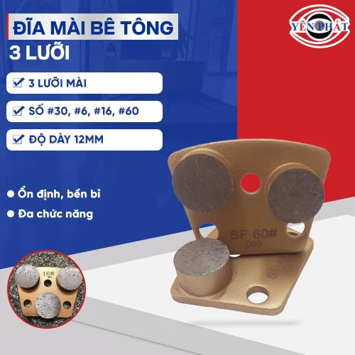 Đĩa mài phá bê tông 3 lưỡi 2
