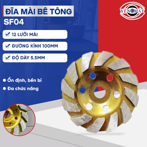 Đĩa mài sàn bê tông SF04 12 lưỡi 2