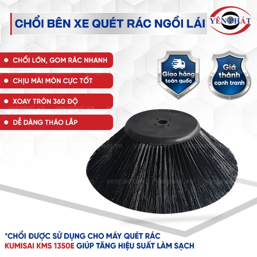 Chổi bên xe quét rác ngồi lái Kumisai KMS 1350E 2