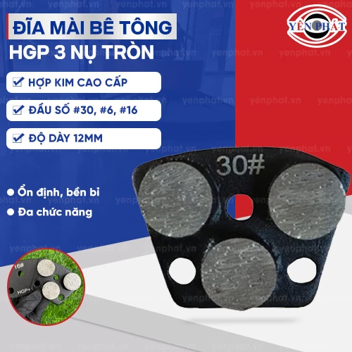 Đĩa mài phá bê tông HGP 3 nụ tròn 2