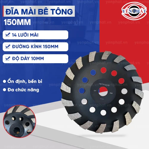 Đĩa mài sàn bê tông phi 150 2