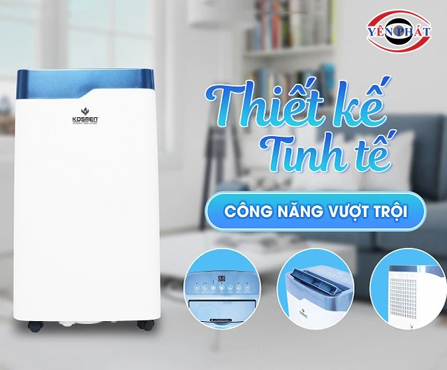 thiết kế tiện lợi của máy hút ẩm