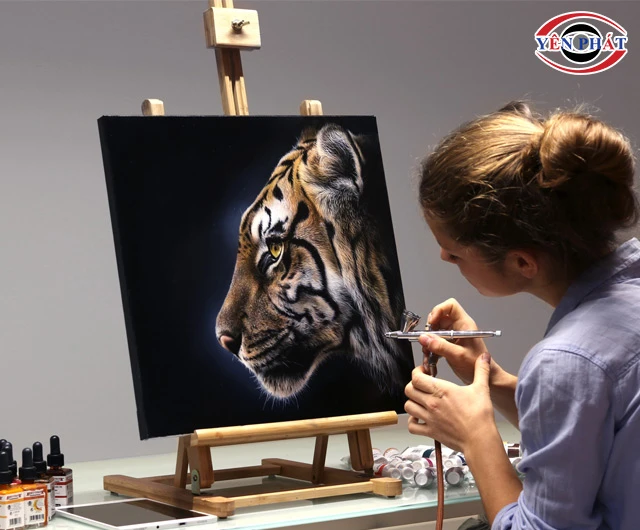 Máy nén khí Sparmax vẽ tranh