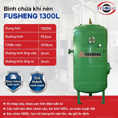 Bình chứa khí nén Fusheng 1300L 2