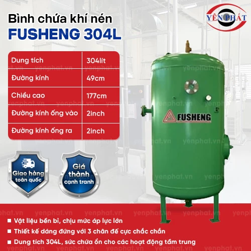 Bình chứa khí nén Fusheng 304L 2