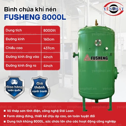 Bình chứa khí nén Fusheng 8000L 2