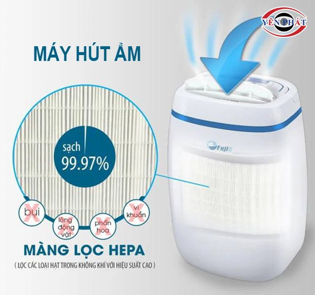 máy hút ẩm không khí chống bụi bẩn