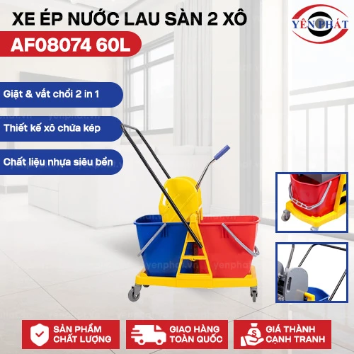 Xe ép nước lau sàn 2 xô 60L AF08074 2