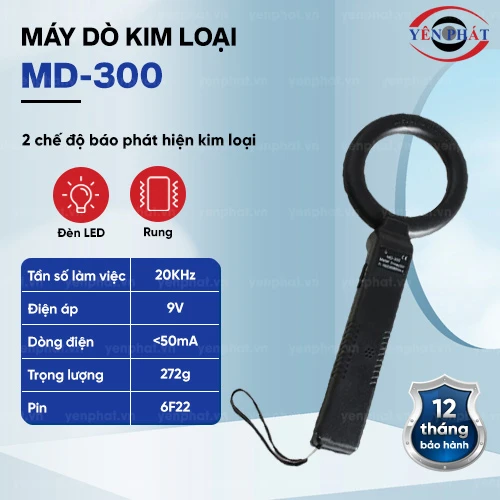 Máy dò kim loại Mini Handheld Metal Detector MD-300 2