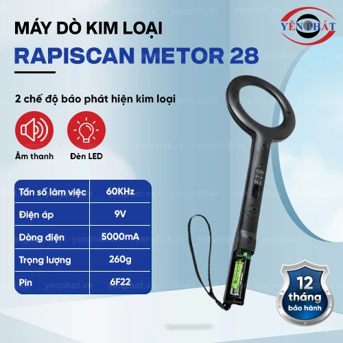 Máy dò kim loại Rapiscan Metor 28 2