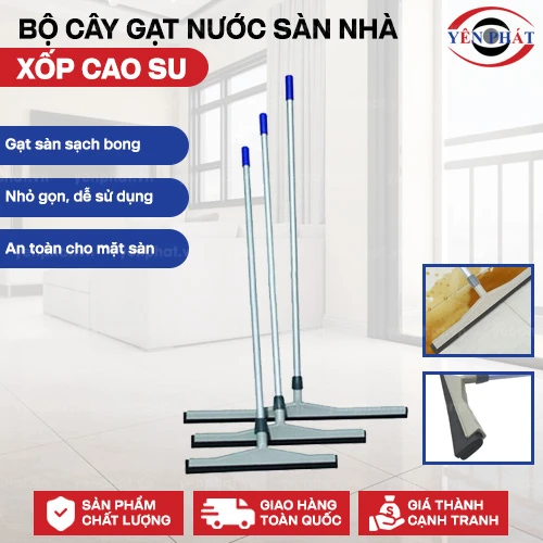 Bộ cây gạt nước sàn nhà xốp cao su 2