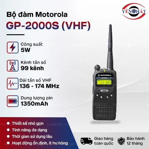 Bộ đàm cầm tay Motorola GP-2000s (VHF) 2