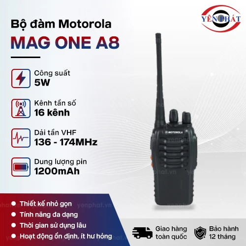 Bộ đàm cầm tay Motorola Mag one A8 (VHF) 2