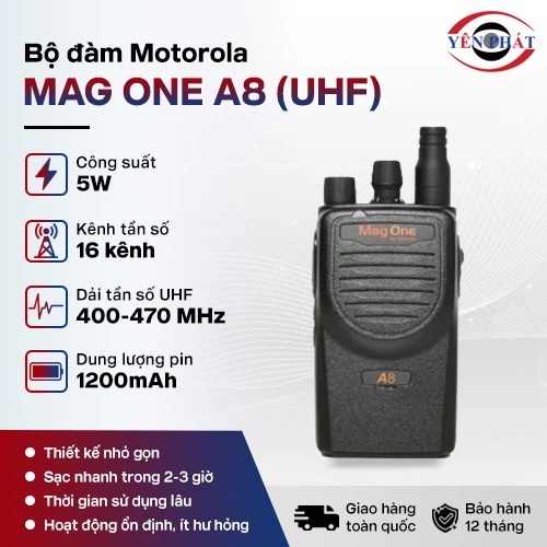 Bộ đàm cầm tay Motorola Mag one A8 (UHF) 2