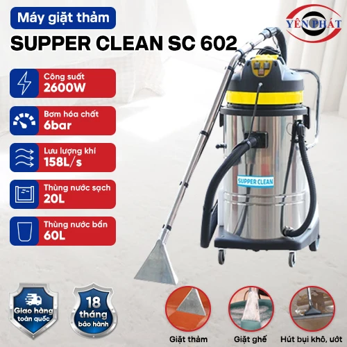 Máy giặt thảm phun hút Supper Clean SC 602 2