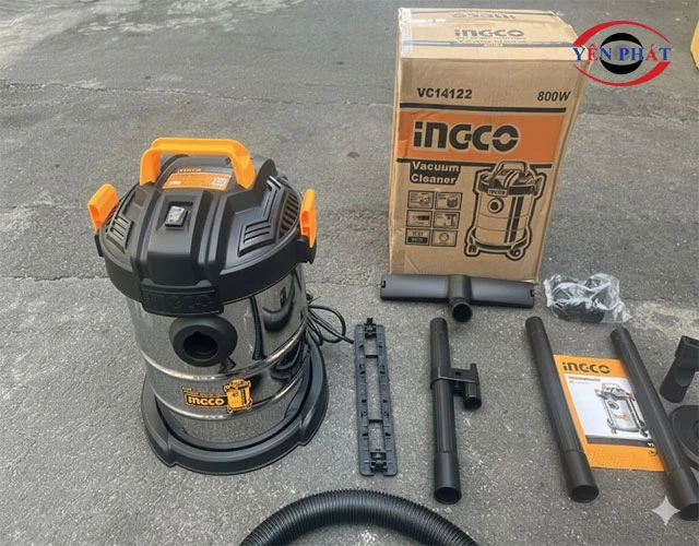 Máy hút bụi Ingco: Màu nổi, Dáng gọn, Vệ sinh sạch 100%