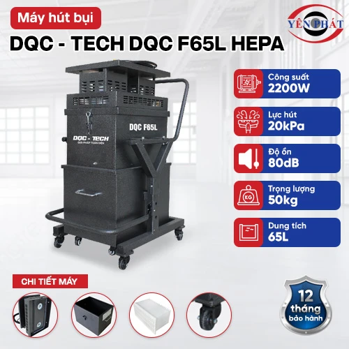 Máy hút bụi công nghiệp DQC - Tech F65L HEPA 2