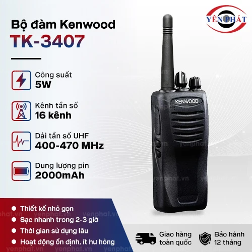 Bộ đàm cầm tay Kenwood TK-3407 2