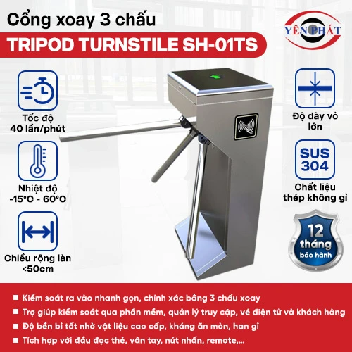 Cửa xoay 3 chấu Tripod Turnstile SH-01TS 2