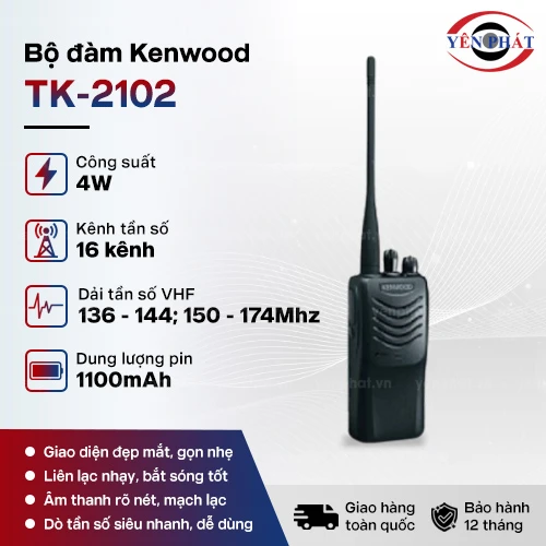 Bộ đàm cầm tay Kenwood TK-2102 (VHF-4W) (SP MỚI 2012) 2