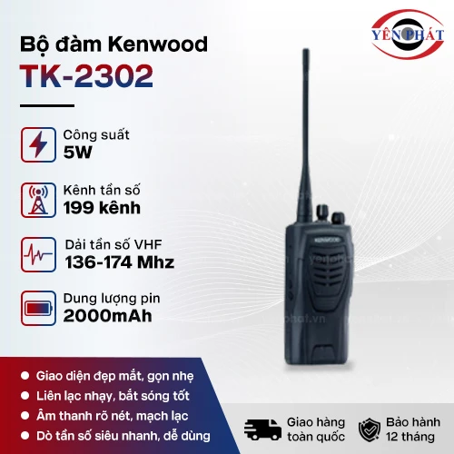 Bộ đàm cầm tay Kenwood TK-2302 (VHF-5W) (SP MỚI 2012) 2