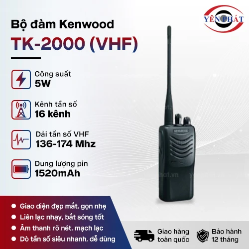 Bộ đàm cầm tay Kenwood TK-2000 (VHF) 2