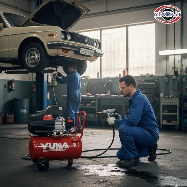 sử dụng máy nén khí Yuna