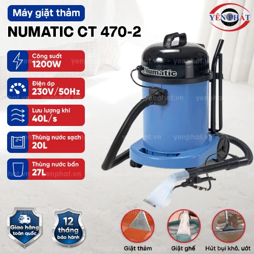 Máy giặt thảm phun hút Numatic CT 470-2 2
