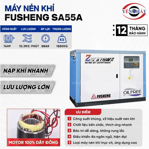Máy nén khí Fusheng SA55A 2