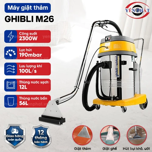 Máy phun hút giặt thảm Ghibli M26 2