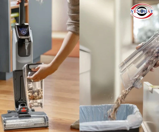 vệ sinh máy chà sàn Bissell Crosswave khi dùng