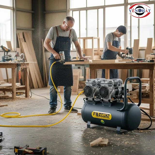 sử dụng máy nén khí Filtech