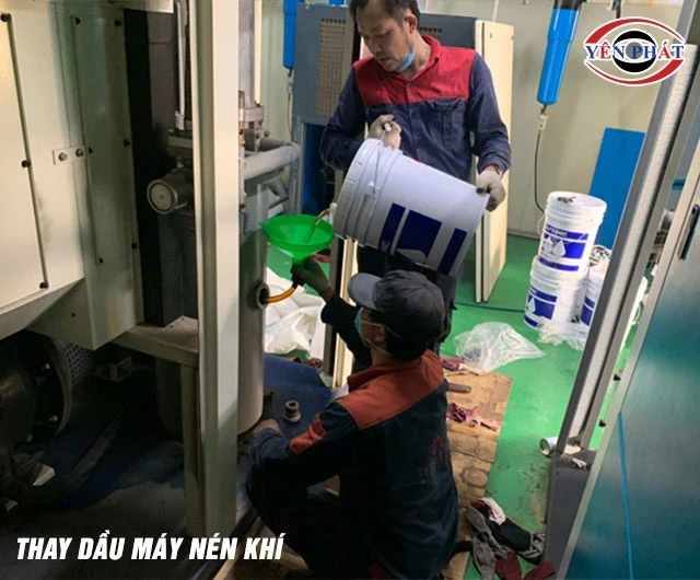 Thay dầu máy nén khí