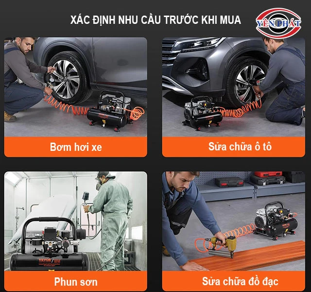 mua máy nén khí 4L phù hợp nhu cầu sử dụng