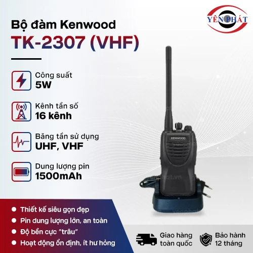 Bộ đàm cầm tay Kenwood TK-2307 (VHF) 2