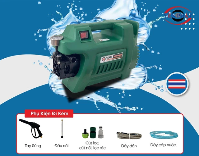 Máy rửa xe Tiger: Xịt khỏe, Áp lực mạnh, Giá hợp lý
