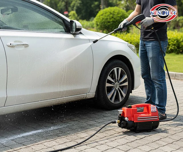 sử dụng máy rửa xe Oshima