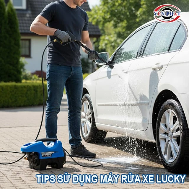 sử dụng máy rửa xe Lucky
