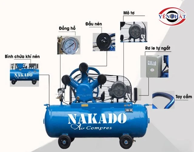 Máy nén khí Nakado chất liệu cao cấp