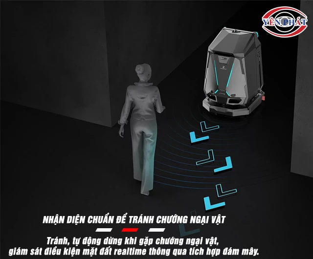 Robot chà sàn Kumisai KMS 501 né vật cản