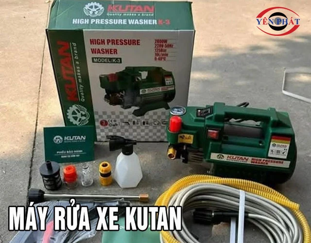 Máy rửa xe Kutan: Giá chuẩn, Bơm xịt mạnh, Vệ sinh sạch