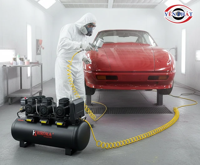 sử dụng máy nén khí Hiroma