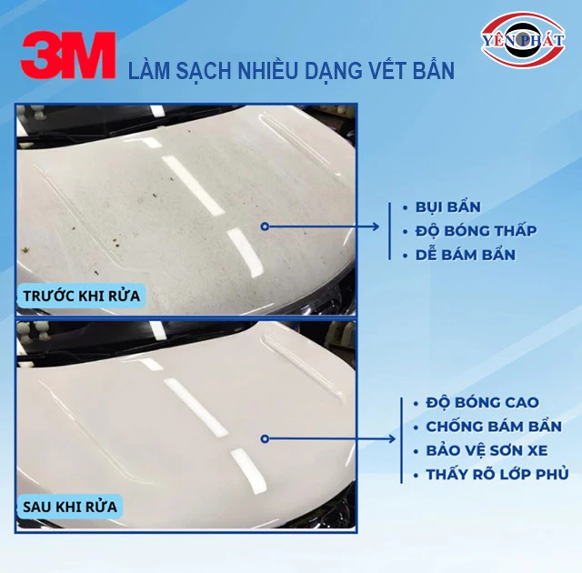 nước rửa xe 3M làm sạch nhiều vết bẩn